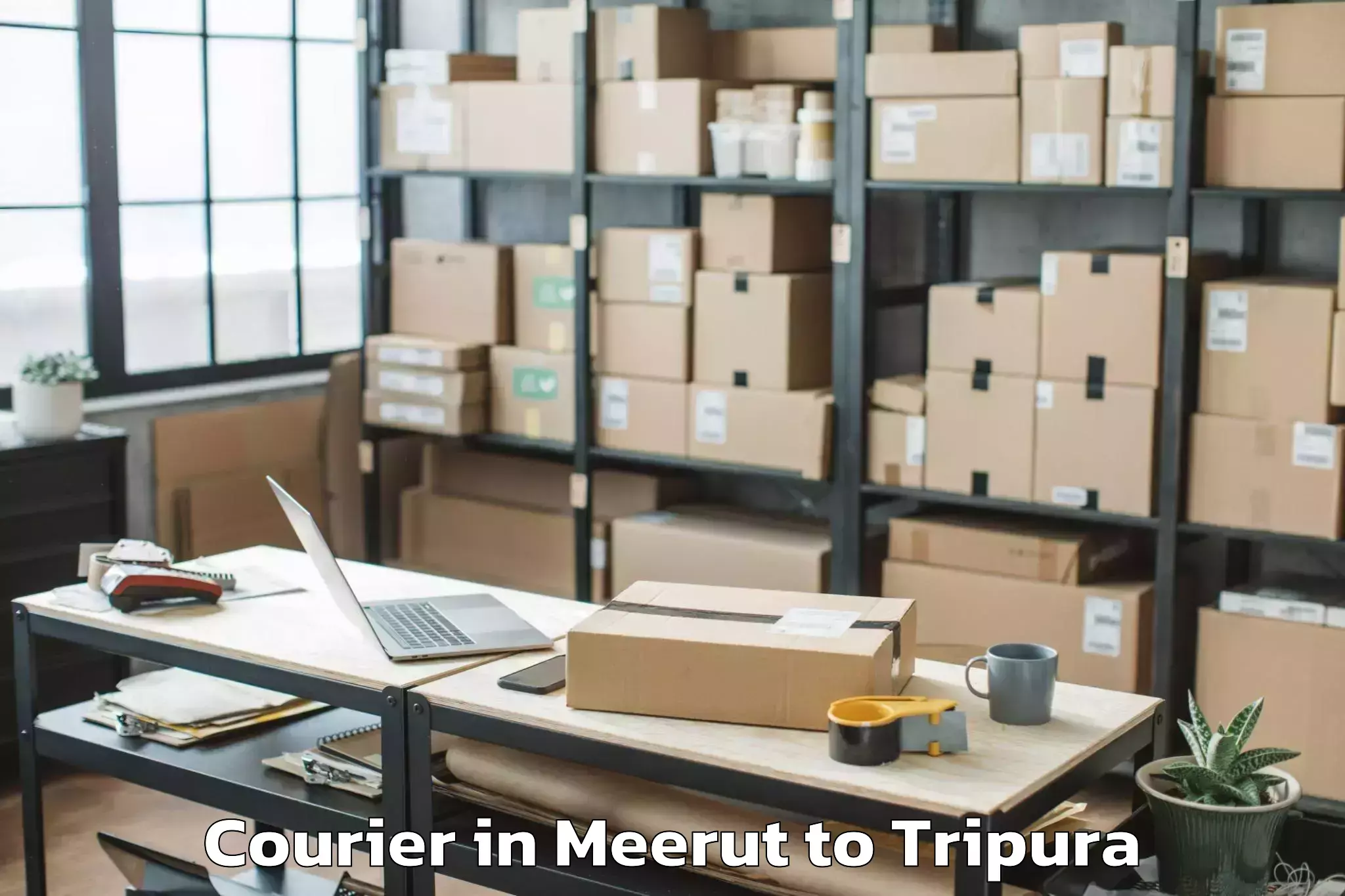 Get Meerut to Amarpur Courier